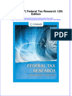 Instant Download Ebook PDF Federal Tax Research 12th Edition PDF Scribd