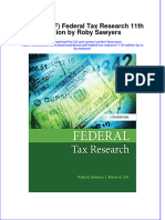 Instant Download Ebook PDF Federal Tax Research 11th Edition by Roby Sawyers PDF Scribd
