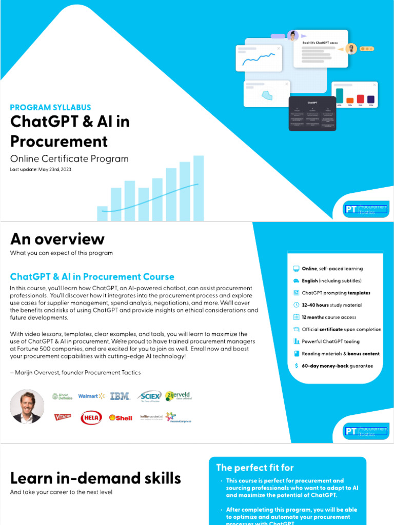 ChatGPT and AI in Procurement Course Syllabus 1 | Download Free PDF ...