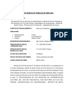 Acta de Reinicio de Obra