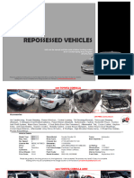 Private Treaty Listing Repossessed Vehicles AUGUST 2019
