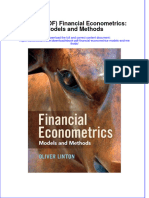 Instant Download Ebook PDF Financial Econometrics Models and Methods PDF Scribd