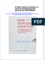 Full Download Ebook Ebook PDF New Venture Creation A Framework For Entrepreneurial Start Ups 2nd Ed 2018 Edition PDF
