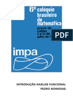 (6º CBM) Pedro Nowosad - Introdução à Análise Funcional-IMPA (1967)