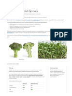 Nutrition Comparison - Radish Sprouts Vs Broccoli