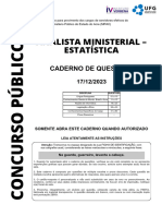 Caderno de Prova Analista Ministerial - Estatistica - MPAC - Superior