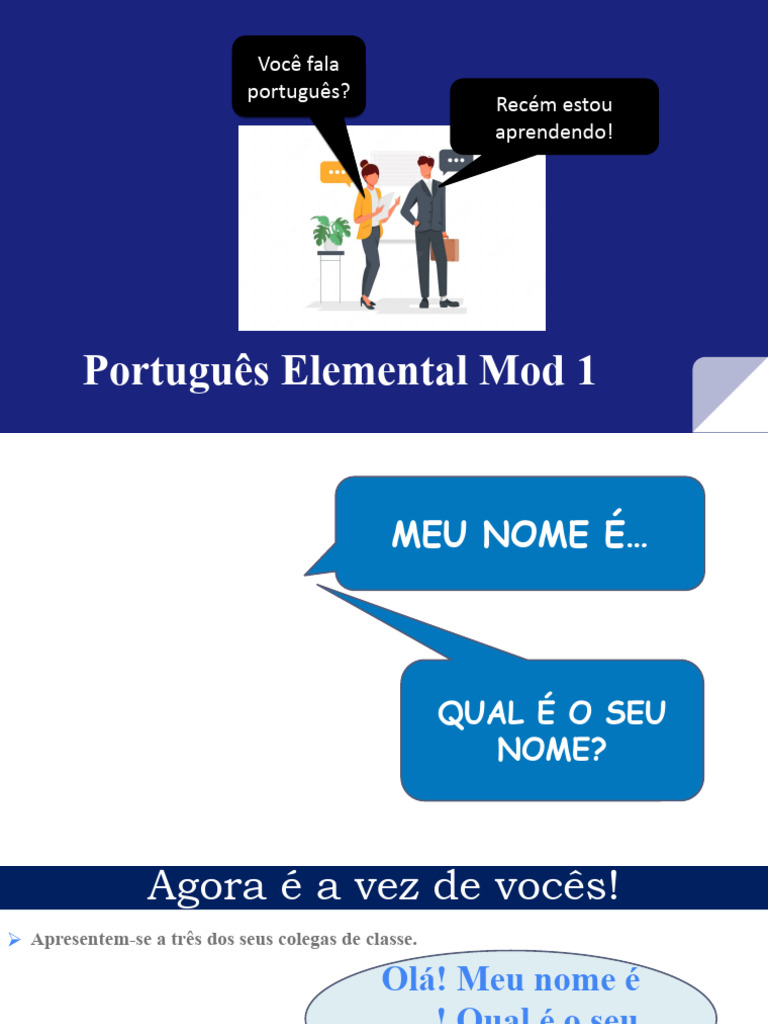 Aula 1 Português Elemental Mod 1 | PDF