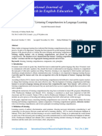 The Importance of Listening Comprehension in Language Learning