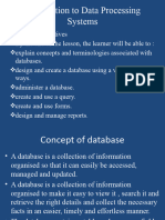 Introduction To Data Processing Systems (MS Access)