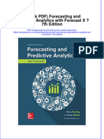 Instant Download Ebook PDF Forecasting and Predictive Analytics With Forecast X 7th Edition PDF Scribd