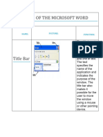 Parts of The Microsoft Word