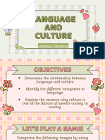 Language and Culture El100 1
