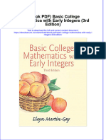 Instant Download Ebook PDF Basic College Mathematics With Early Integers 3rd Edition PDF Scribd