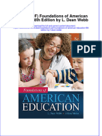 Instant Download Ebook PDF Foundations of American Education 8th Edition by L Dean Webb PDF Scribd