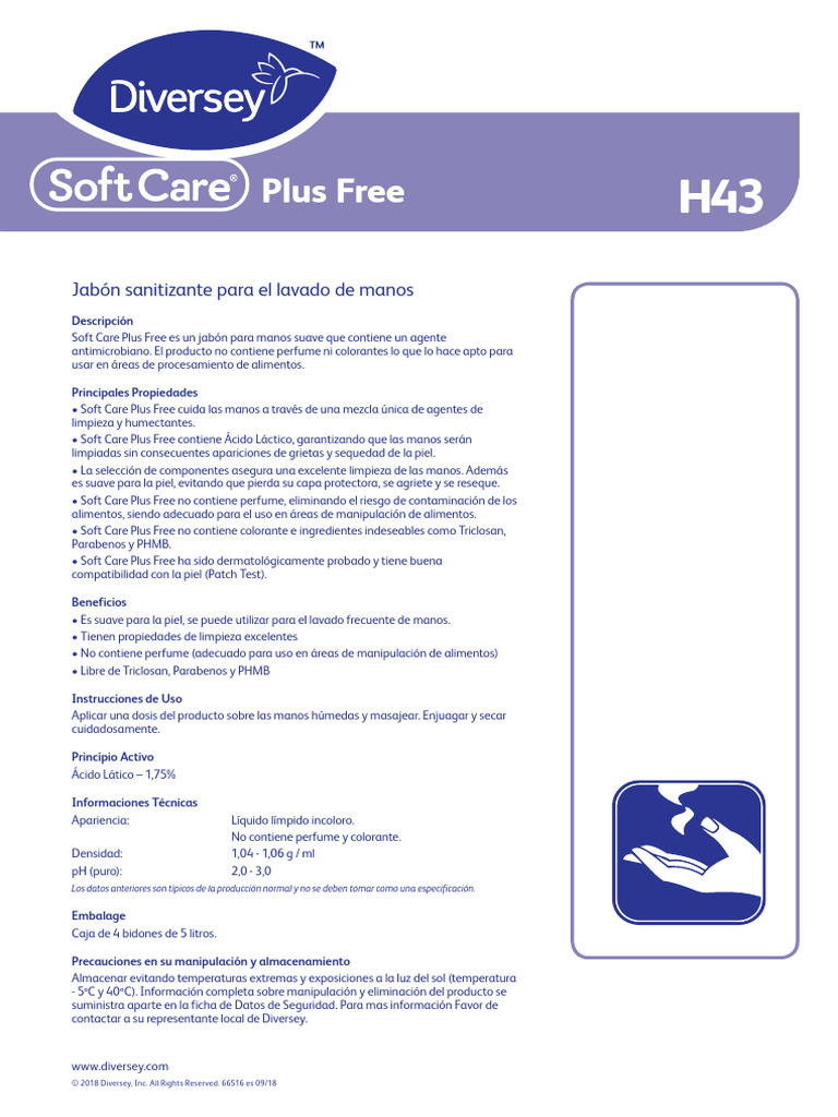 SC Plus Free H43 - PE (Jabónliquido) | PDF