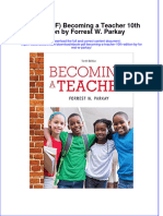 Instant Download Ebook PDF Becoming A Teacher 10th Edition by Forrest W Parkay PDF Scribd