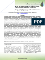 Analise Deo Potencial de Liquidos Ionicos Como Aditivos Quimmicos para Upgrade de Petroleo Pesado