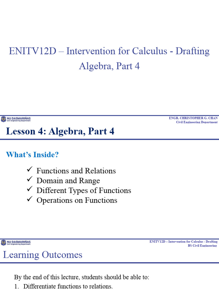 Functions in Civil Engineering Calculus | PDF | Function (Mathematics ...