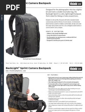 Think Tank Photo BackLight Sprint backpack