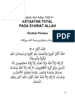 Khutbah Idul Adha 1442 H Ketaatan Total Pada Syariat Allah