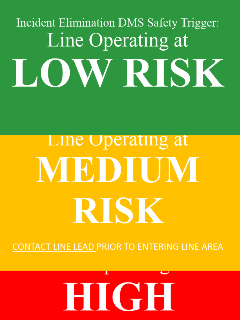 DMS Safety Risk Levels Guidelines | PDF
