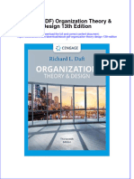 Full Download Ebook Ebook PDF Organization Theory Design 13th Edition PDF