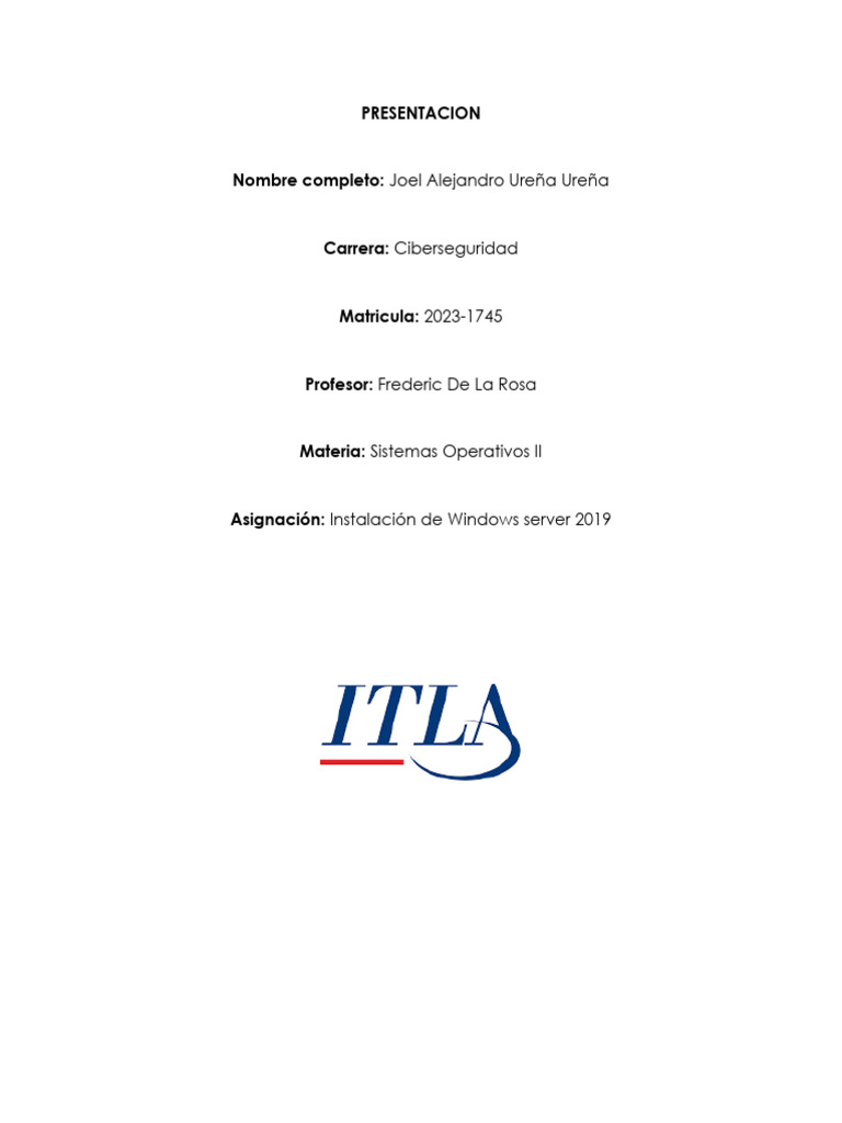Instalacion de Windows Server 2019 | PDF