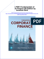 Instant Download Ebook PDF Fundamentals of Corporate Finance 5th Edition by Jonathan Berk PDF Scribd