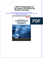 Instant Download Ebook PDF Fundamentals of Corporate Finance 7th Edition by Richard A Brealey 6 PDF Scribd