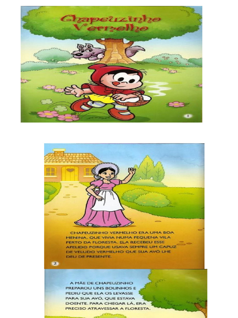 Apresentação1 História de Chapeúzinho Vermelho | PDF