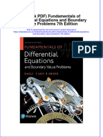 Instant Download Ebook PDF Fundamentals of Differential Equations and Boundary Value Problems 7th Edition PDF Scribd