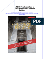 Instant Download Ebook PDF Fundamentals of Corporate Finance 9th Canadian Edition PDF Scribd