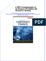 Instant Download Ebook PDF Fundamentals of Corporate Finance 7th Edition by Richard A Brealey PDF Scribd