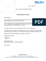Resignation Acceptance Letter Bajaj Auto Financev1
