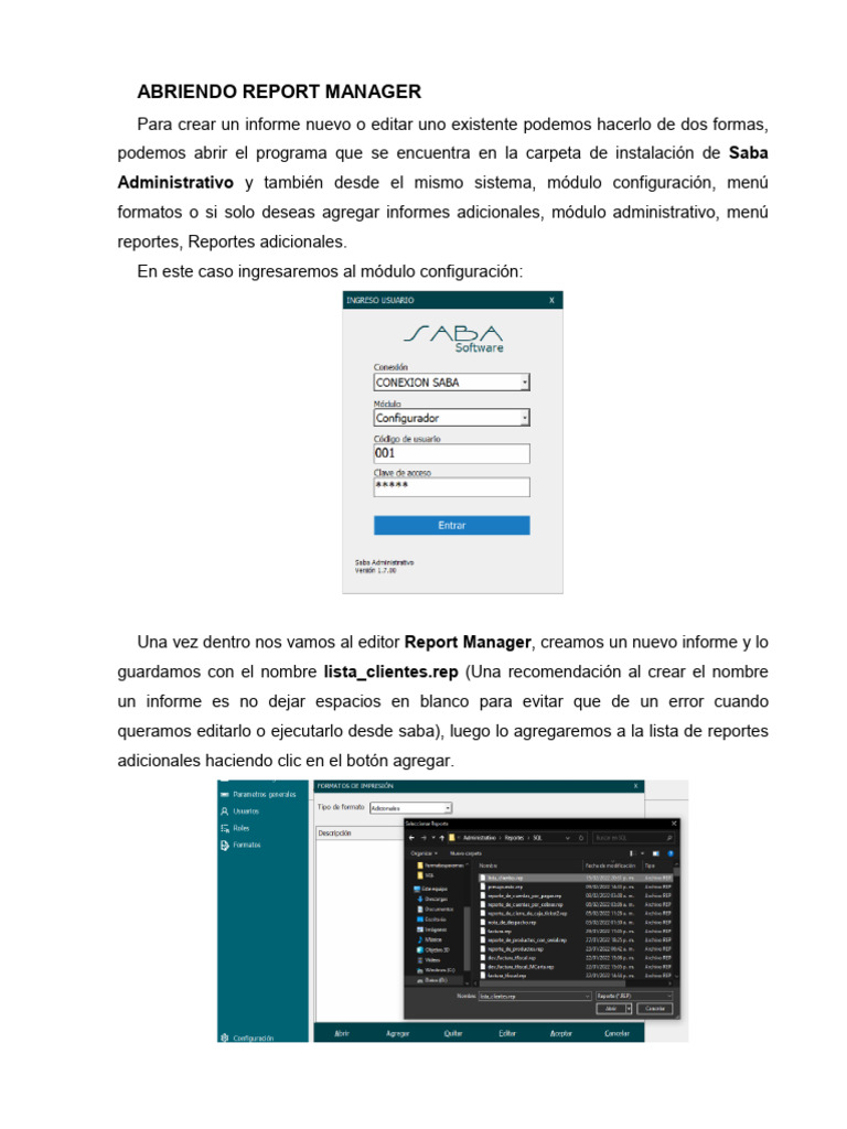 Tutorial Basico Report Manager | PDF | SQL | Servidor SQL de Microsoft