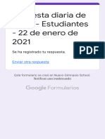 Encuesta Diaria de Salud - Estudiantes - 22 de Enero de 2021