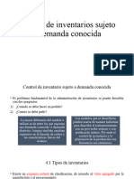 Control de Inventarios Sujeto A Demanda Conocida