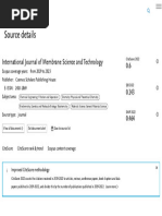 Scopus Preview - Scopus - International Journal of Membrane Science and Technology