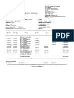 Statement of Account: State Bank of India