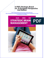 Ebook PDF Strategic Brand Management A European Perspective 2nd Edition PDF