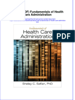 FULL Download Ebook PDF Fundamentals of Health Care Administration PDF Ebook