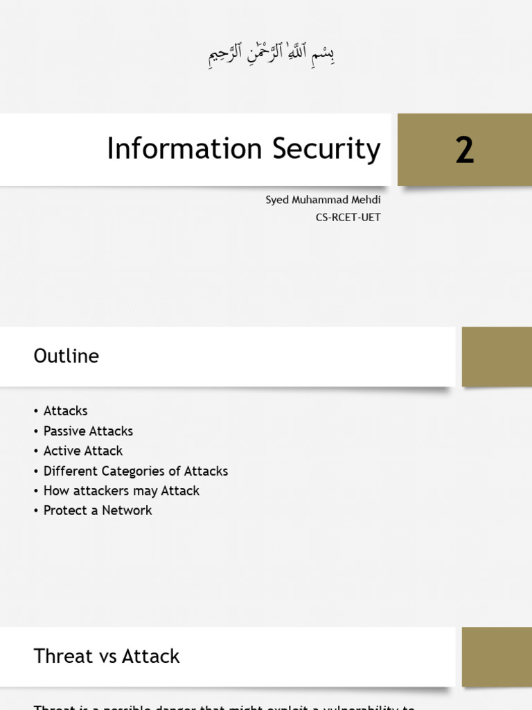 Information Security-2 Attacks | PDF | Denial Of Service Attack ...