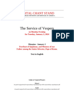 The Service of Vespers: Digital Chant Stand