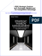 Ebook PDF Strategic Fashion Management Concepts Models and Strategies For Competitive Advantage PDF