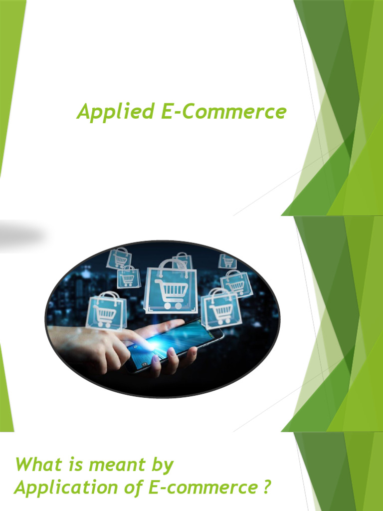 Application of E-Commerce Presentation VK | PDF | E Commerce | Retail