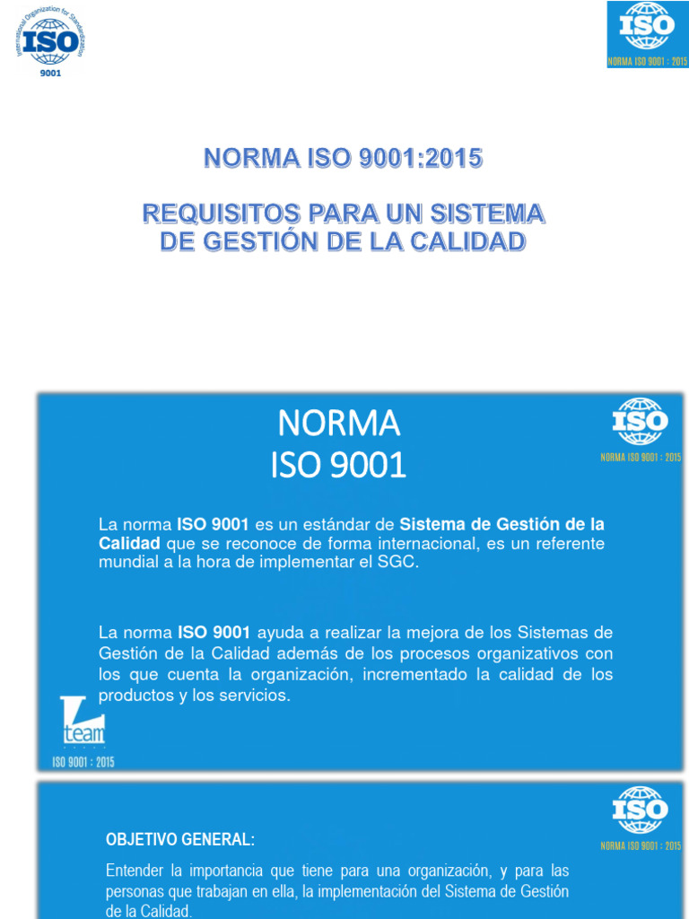 Requisitos de la Norma ISO 9001:2015 | PDF | Relaciones personales ...