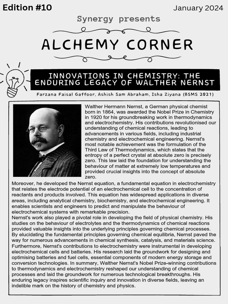 Alchemy Corner Newsletter 10th Edition Download Free Pdf