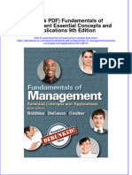 FULL Download Ebook PDF Fundamentals of Management Essential Concepts and Applications 9th Edition PDF Ebook