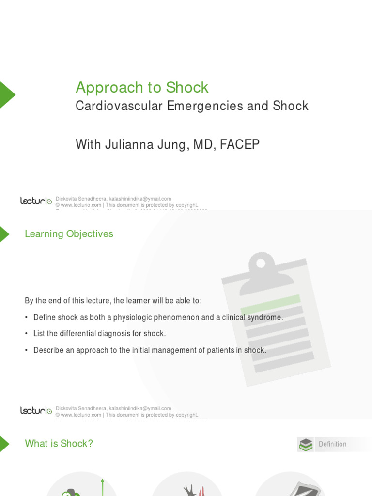 Emergency Medicine - Shock | PDF | Shock (Circulatory) | Heart