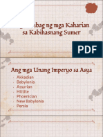 Mga Ambag NG Kaharian Sa Sumer